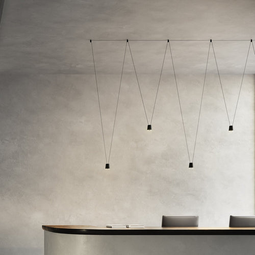LED designpendellampe Sling svart bakside