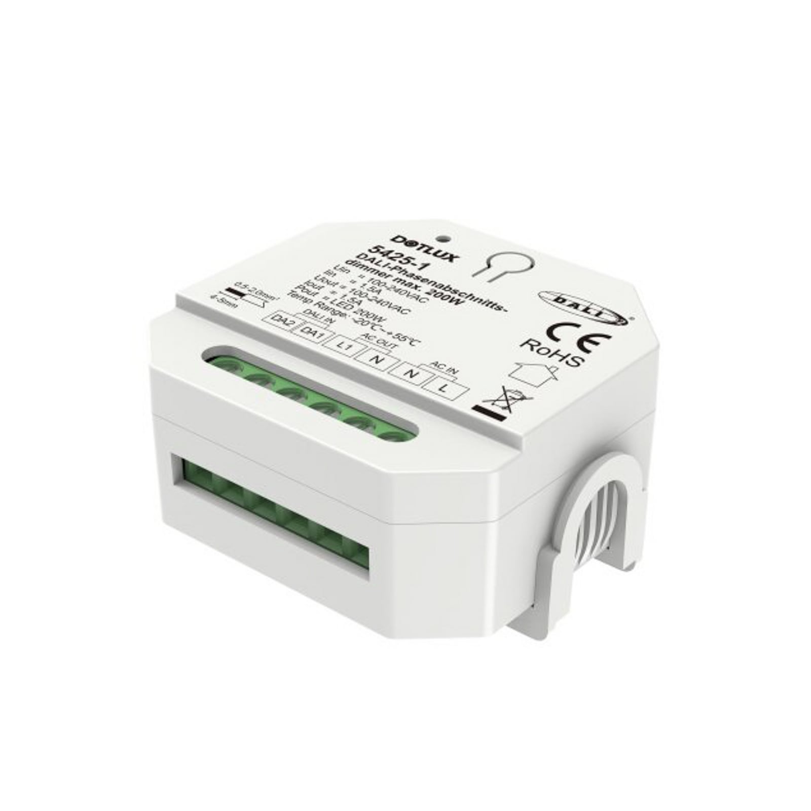 LED dimmer DALI til bakkantstyring maks. 200 W - DOTLUX sett forfra