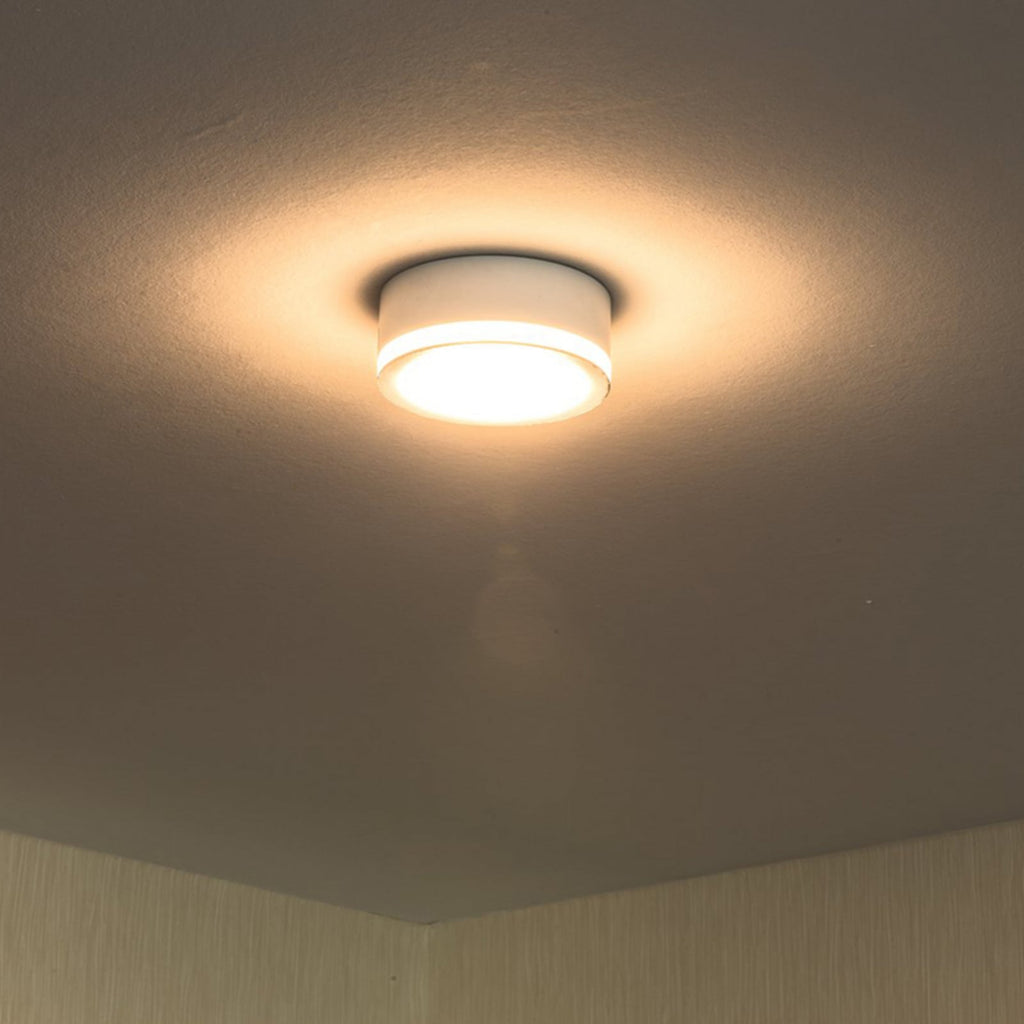 LED-downlight Aurora hvit aluminium detalj av lyskrans