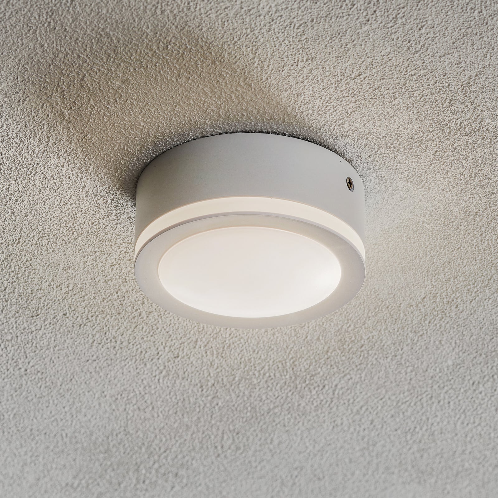 LED-downlight Aurora hvit aluminium forfra