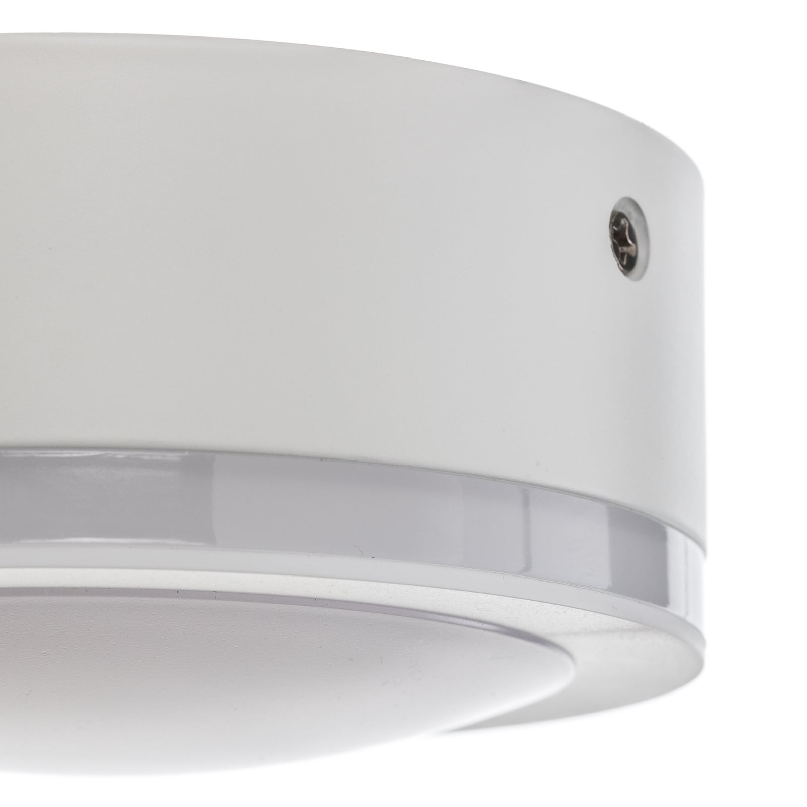 LED-downlight Aurora hvit aluminium nærbilde av LED-lyskilde