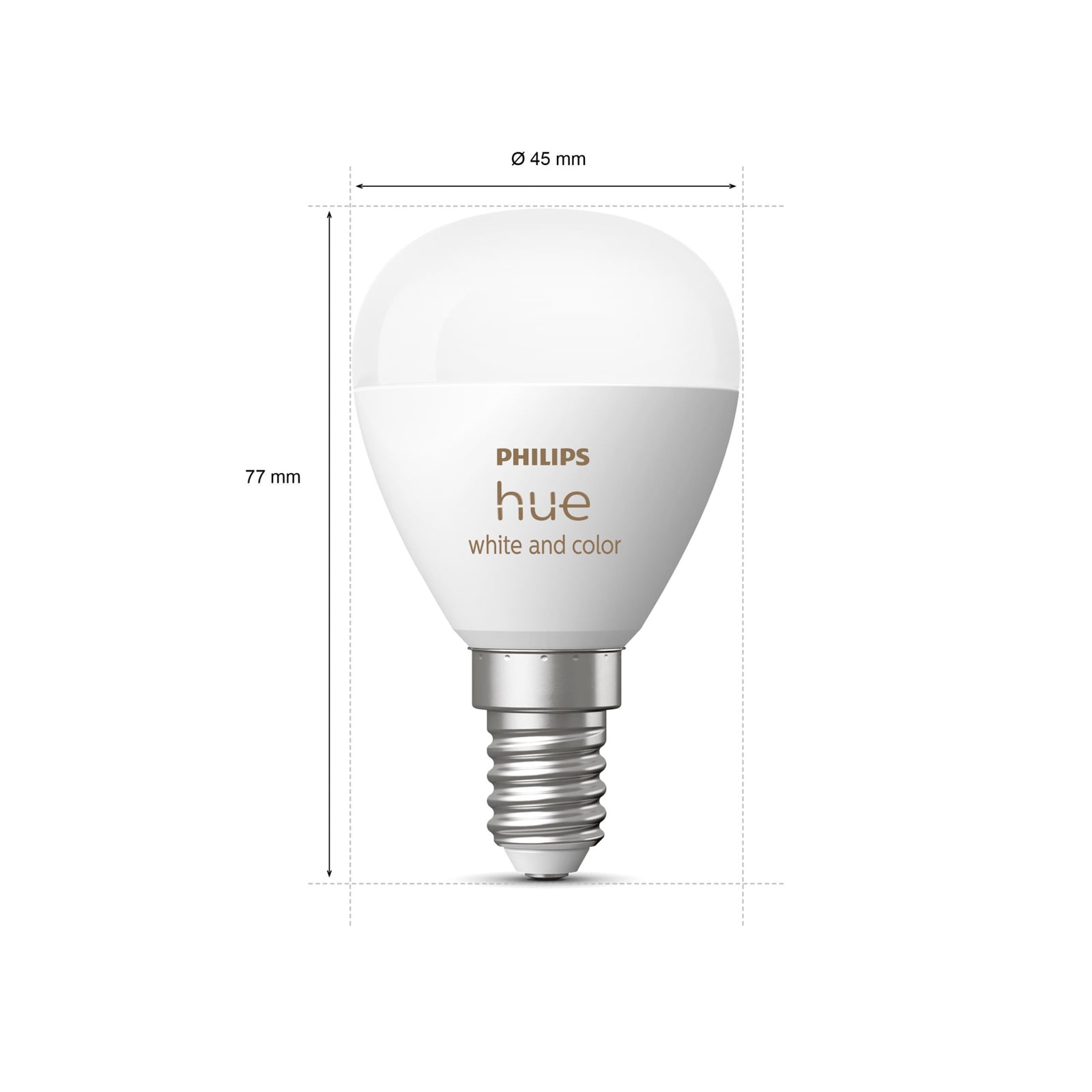 LED dråpepære E14 5,1W RGBW 2-pk dimbar - Philips Hue bakside