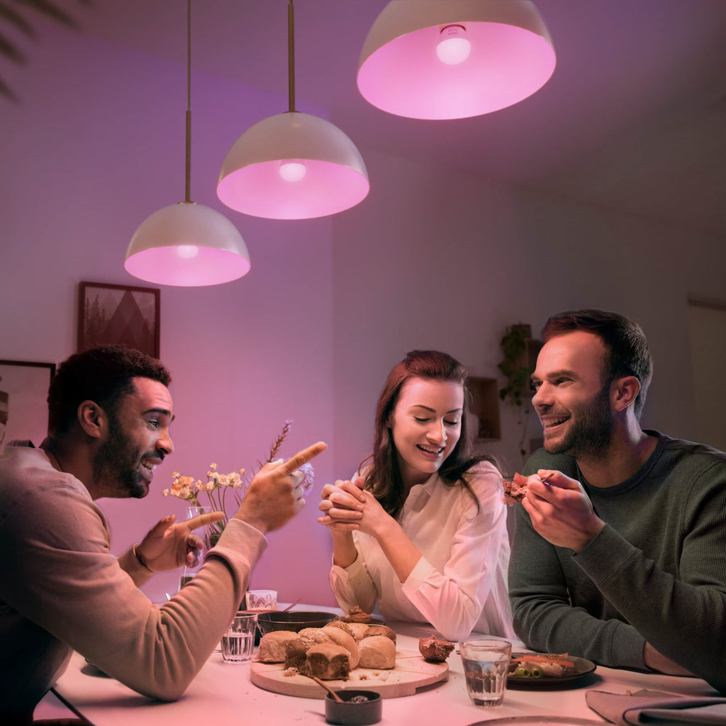 LED dråpepære E14 5,1W RGBW 2-pk dimbar - Philips Hue appstyring