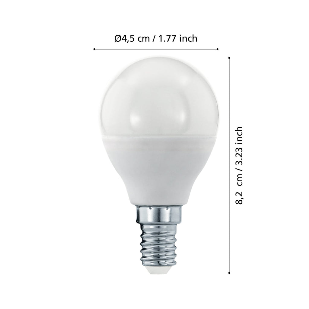 Detalj av LED dråpepære E14 5,5W 3000K varmhvit 470lm dimbar - EGLO
