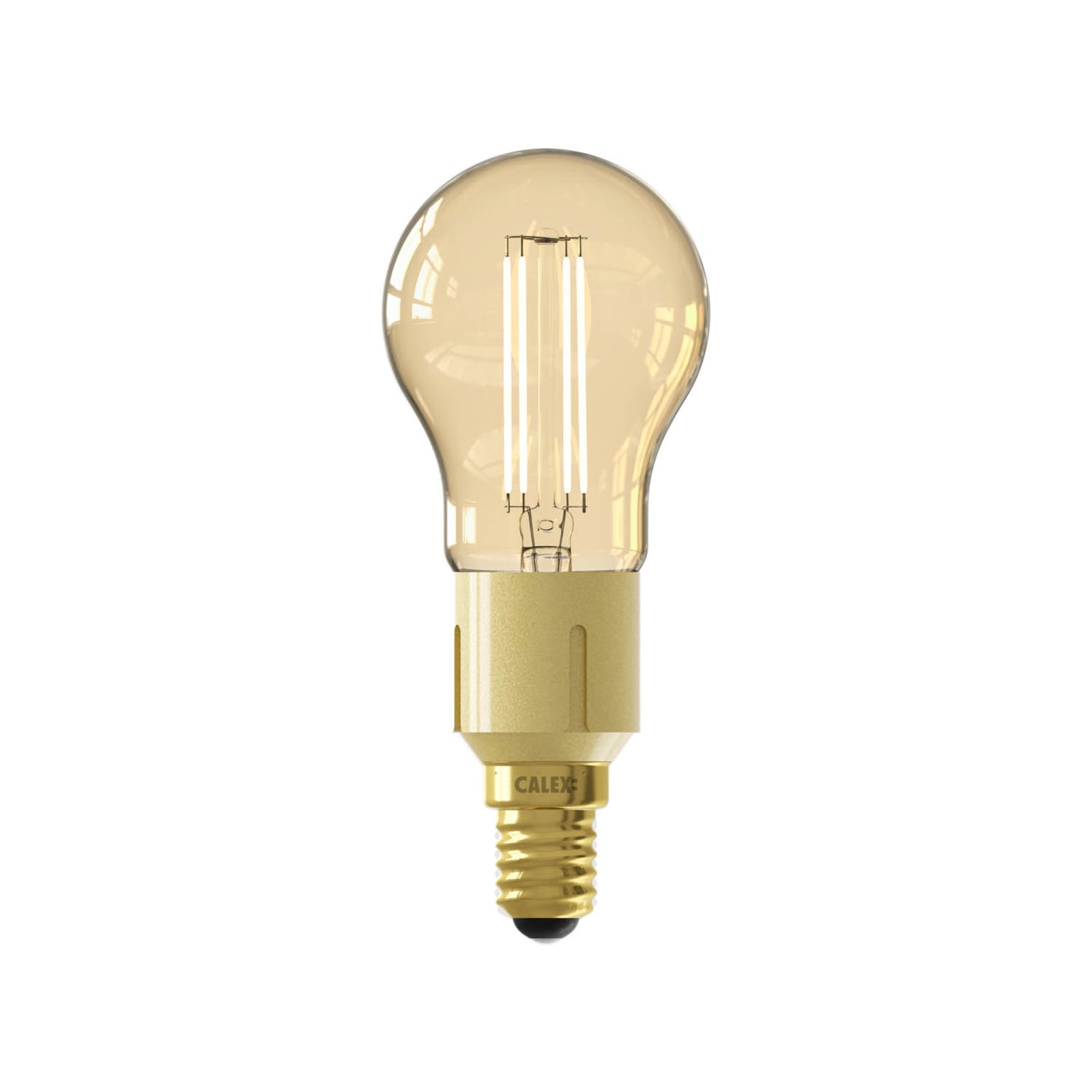LED-dråpepære E14 smart filament 4,9W 1800-3000K gull forfra