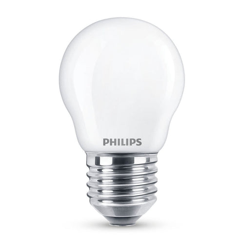 LED dråpepære E27 3,4W WarmGlow dimbar matt Ra90 Philips forfra