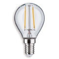 LED dråpeformet filamentpære E14 2,6W 2700K klar fra front
