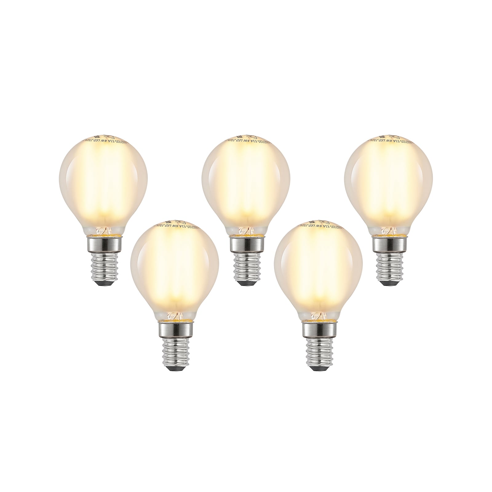 LED dråpeformet pære E14 4W 2700K matt dimbar 5-pk Arcchio forfra