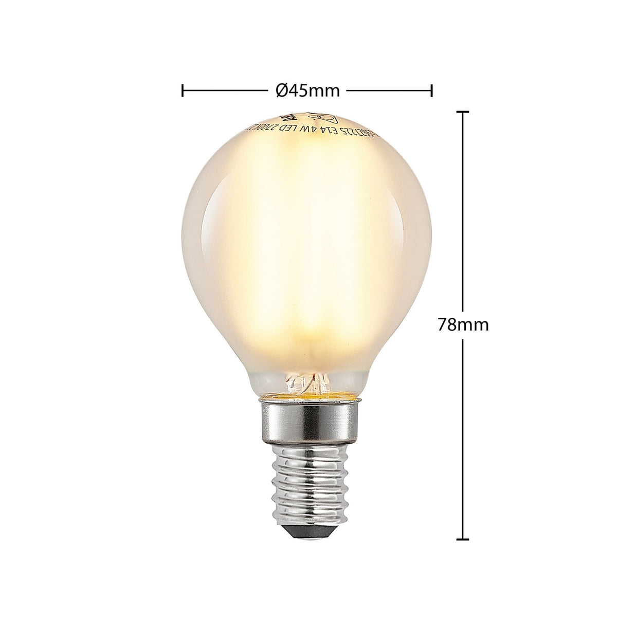LED dråpeformet pære E14 4W 2700K matt dimbar 5-pk Arcchio detalj