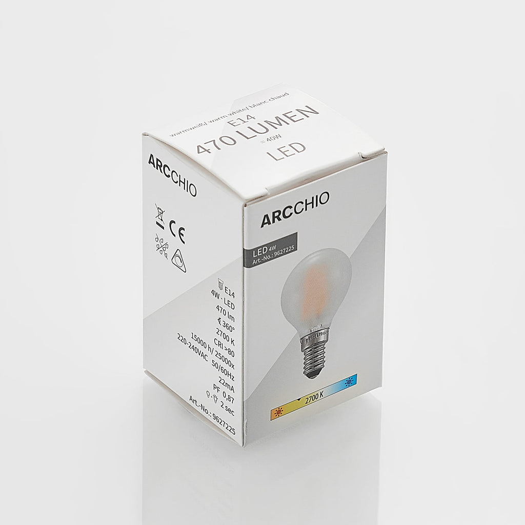 LED dråpeformet pære E14 4W 2700K matt dimbar 5-pk Arcchio emballasje