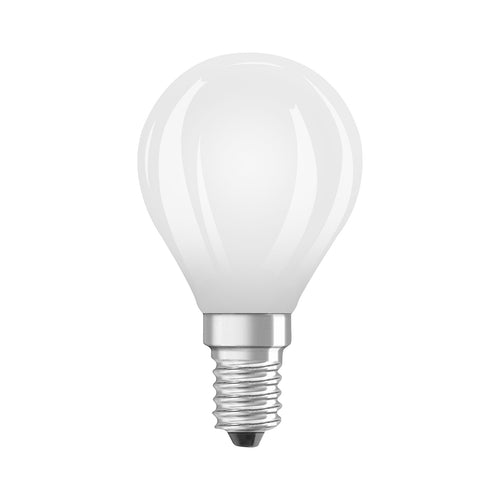 LED dråpeformet pære E14 5,9W 2700K dimbar matt OSRAM nærbilde