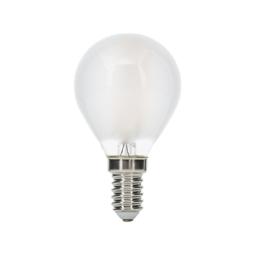 LED dråpeformet pære E14 G45 6W 2700K dimbar matt - ORION forfra