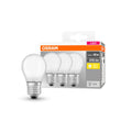 LED dråpepære E27 4,2W 2700K matt 470lm 3-pack OSRAM forfra