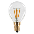 LED dråpeformet pære 24V E14 3W filament 2200K dimbar forfra