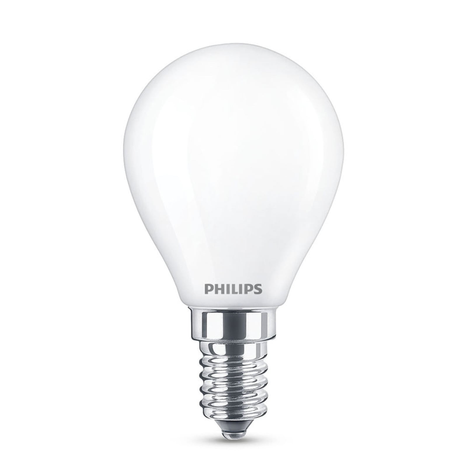 LED dråpeformet pære E14 3,4W WarmGlow matt dimbar Ra90 Philips forfra
