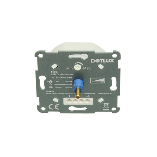LED dreidimmer 5-100 W hvit bakkantstyring - DOTLUX forfra