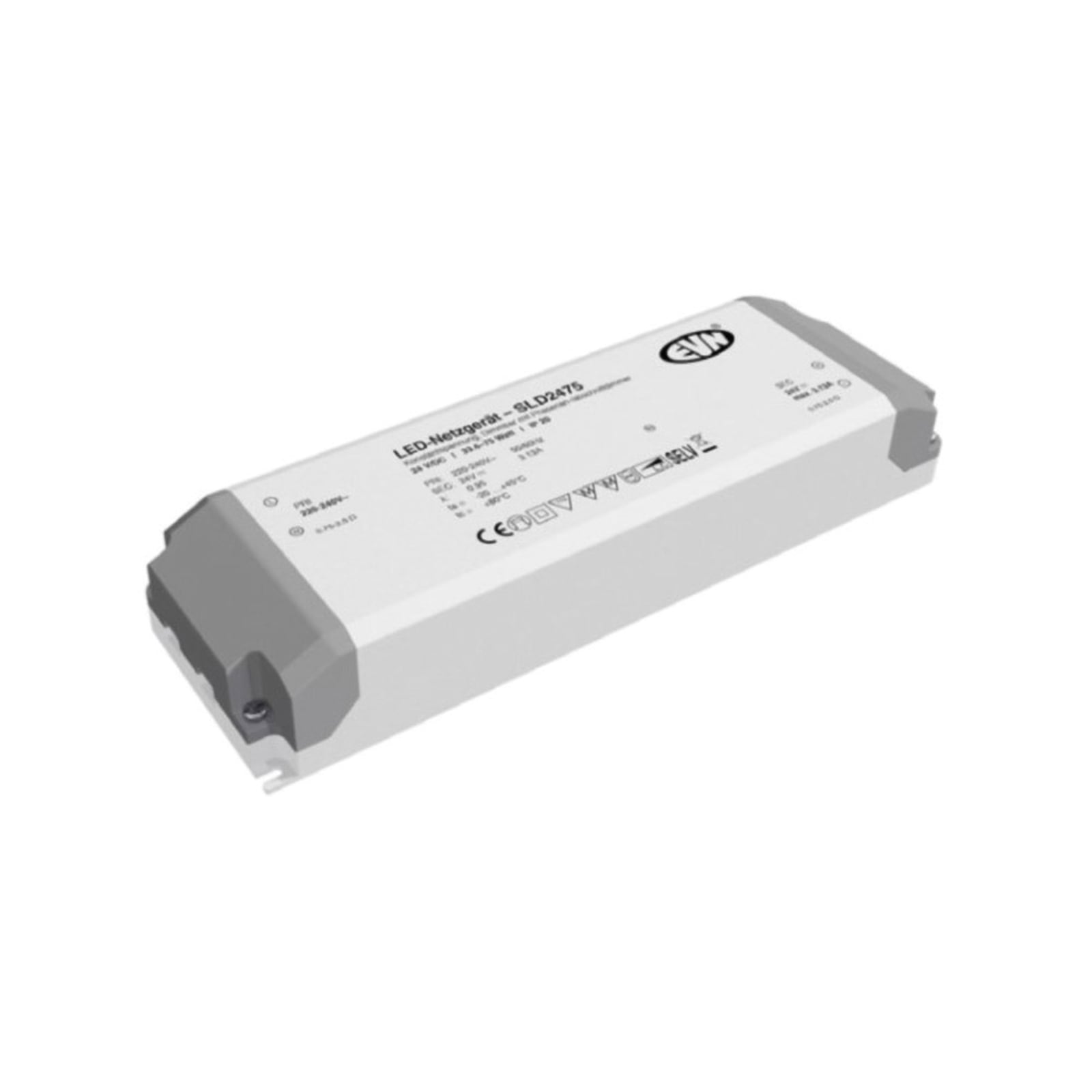 LED-driver 24V/DC 33,6-75 W dimbar IP20 - EVN for innendørs bruk