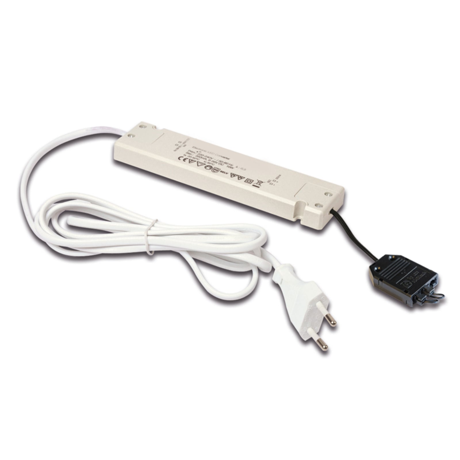 LED-driver 350 mA 16W med 5-veis fordeler hvit - Hera forfra