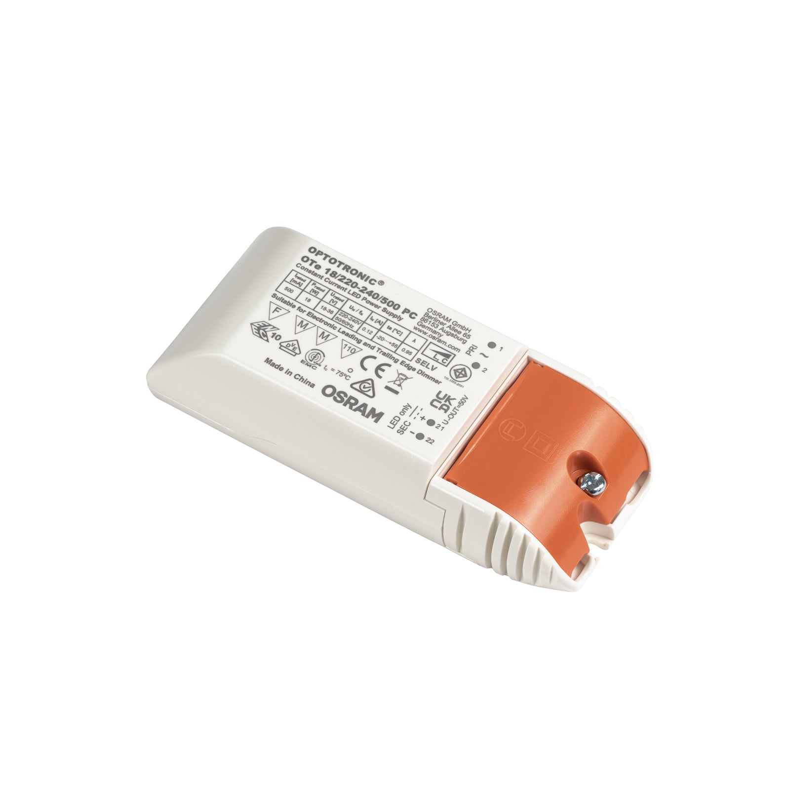 LED-driver 500 mA 9-18 W dimbar - Egger Licht forfra