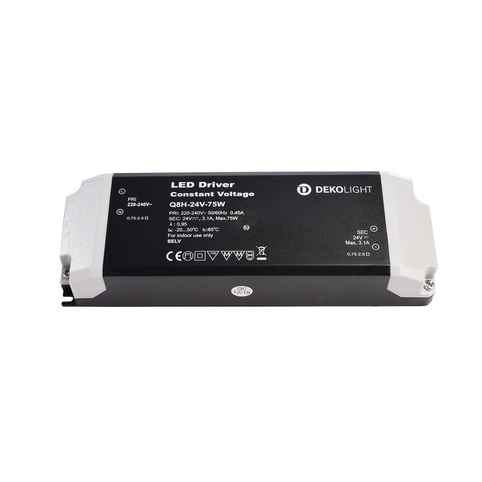 LED-driver Basic CV Q8H-24-75W 24V IP20 forfra