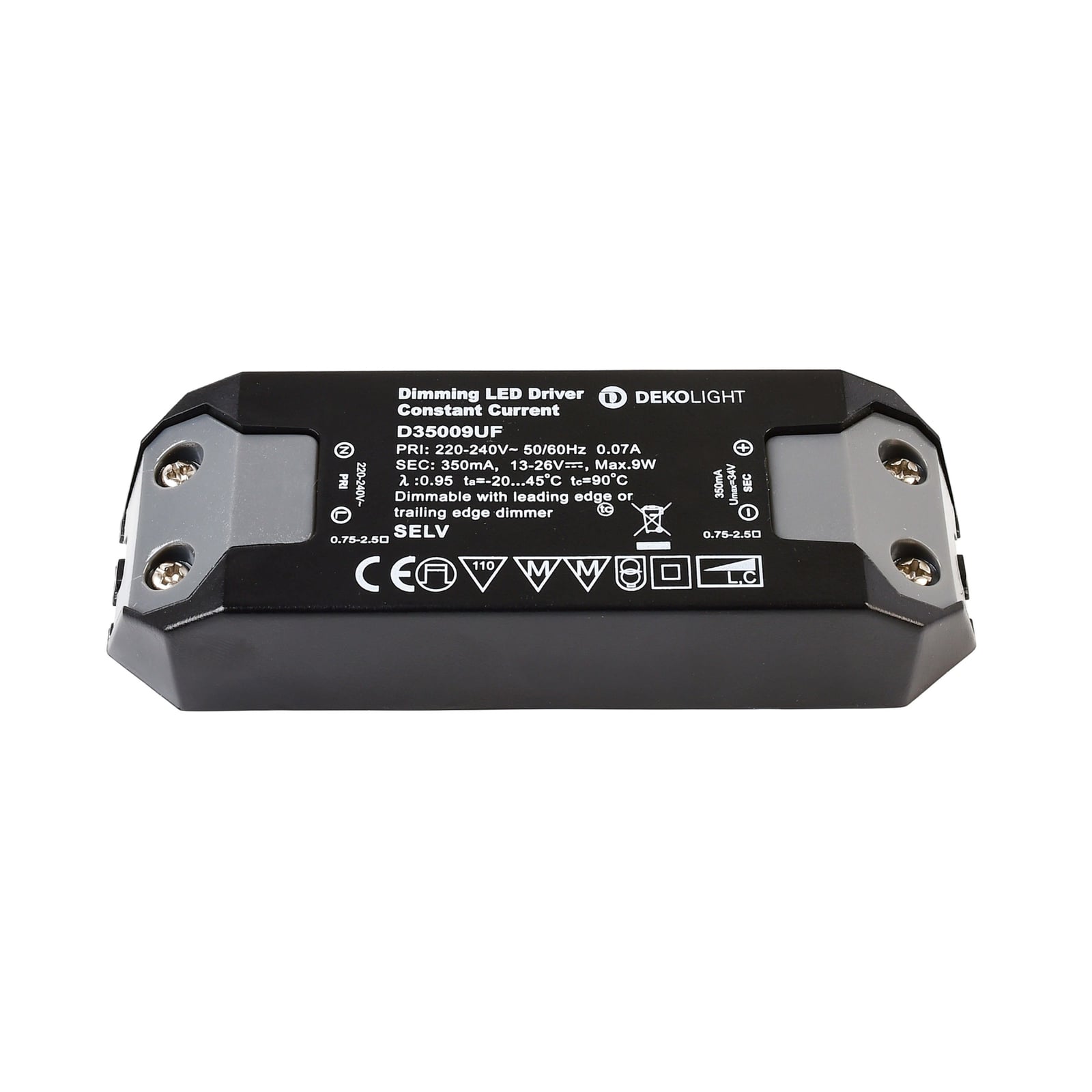 LED-driver Basic dimbar 350mA 9W IP20 forfra