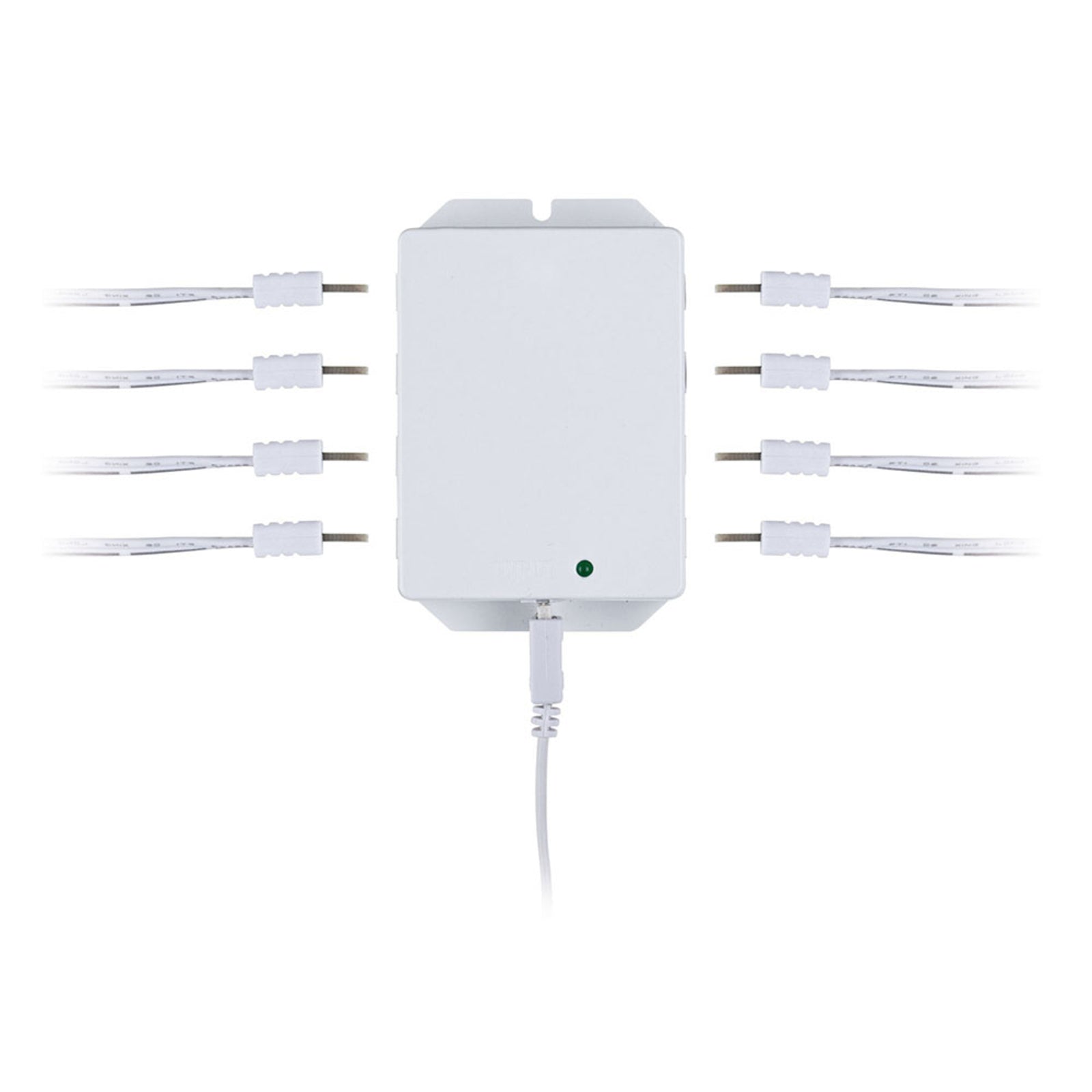 LED-driver Clever Connect 36W 8-porter hvit - detalj av porter