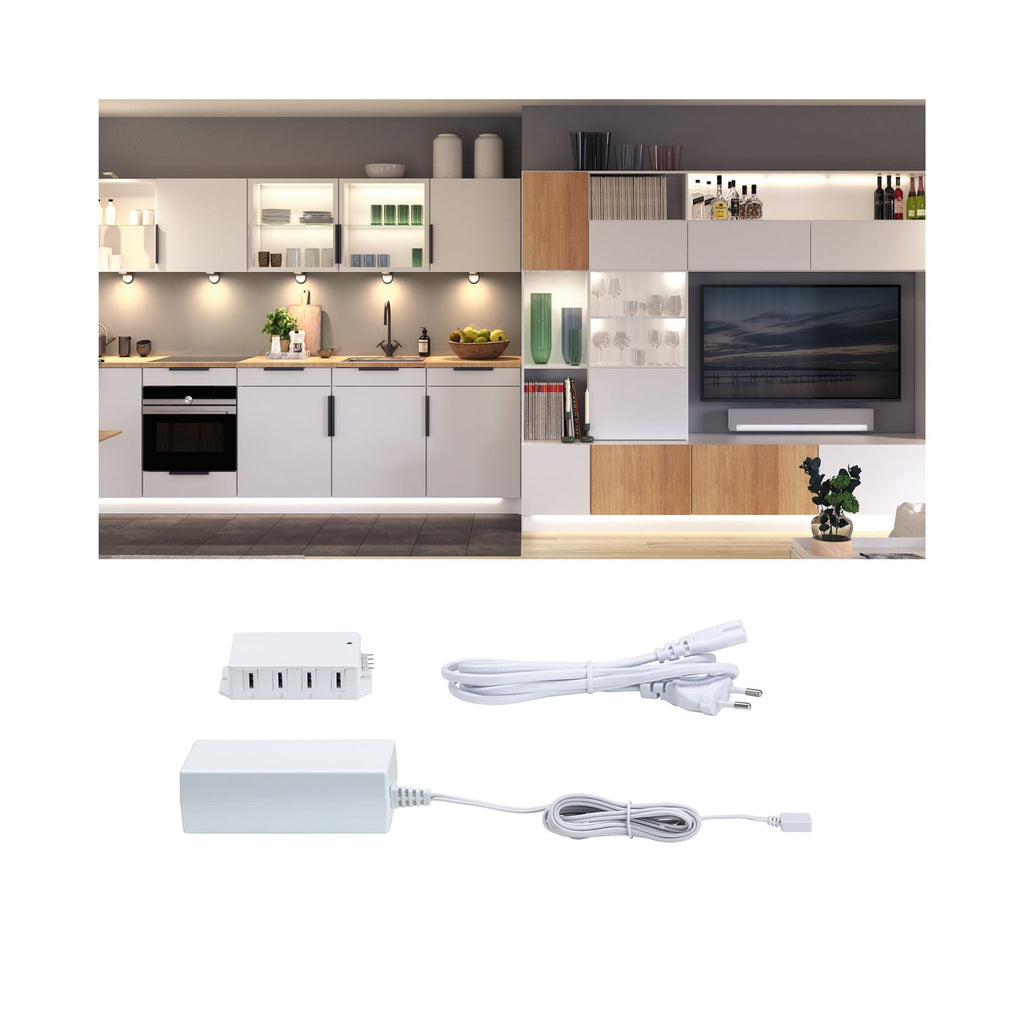 LED-driver Clever Connect 36W 8-porter hvit - front