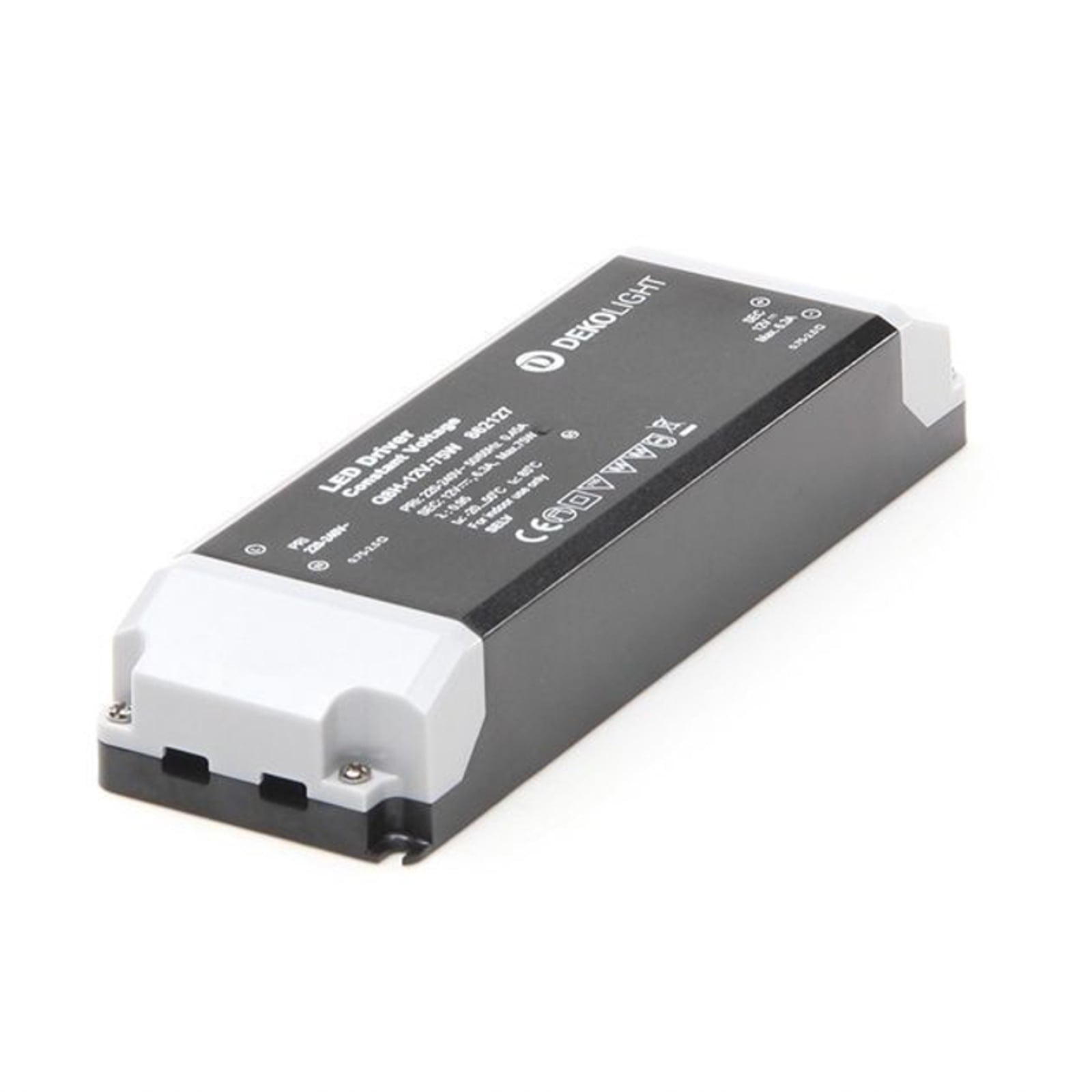 LED-driver CV 12V 75W ikke dimbar IP20 - Deko-Light bakside