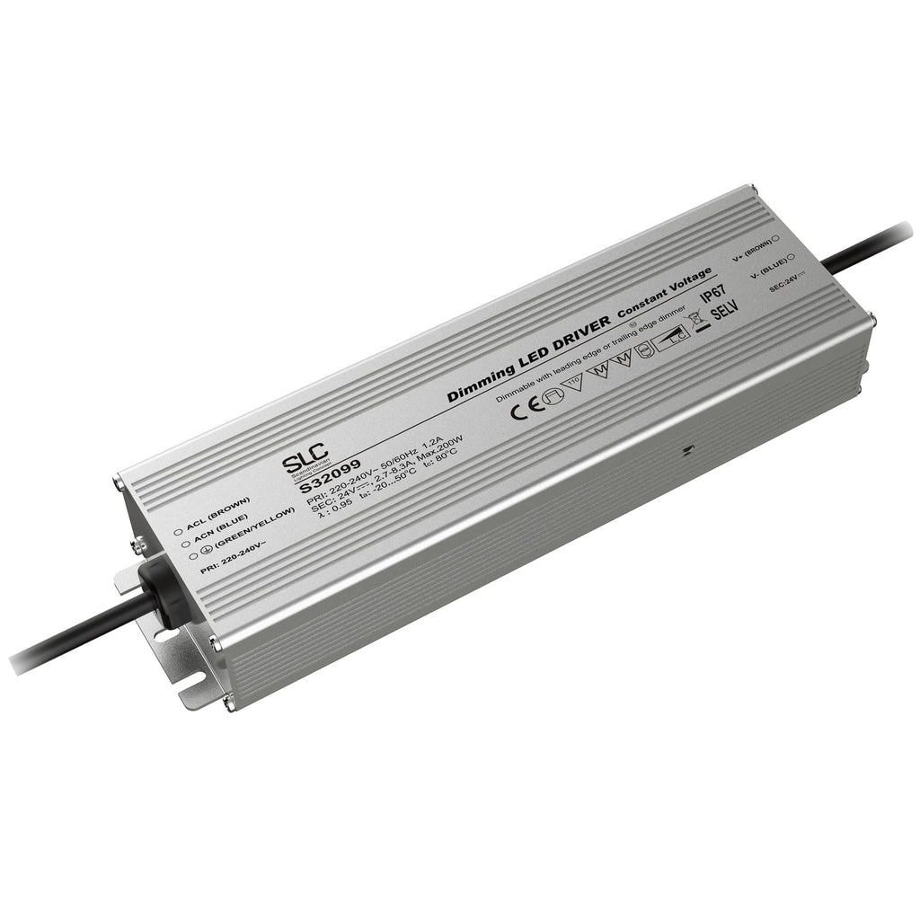 LED-driver CV 24V 200W dimbar IP67 - The Light Group forfra