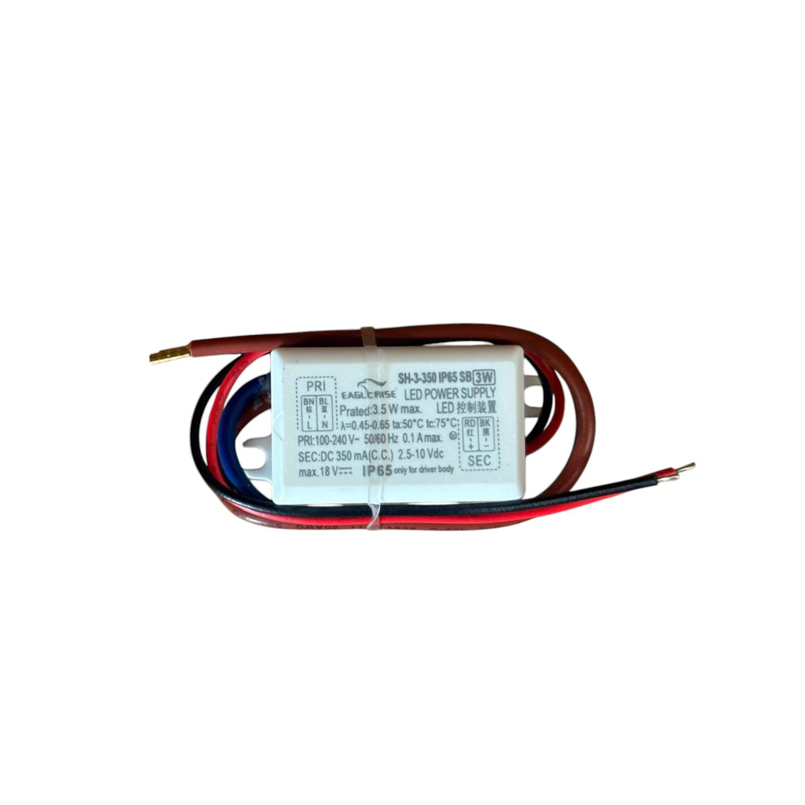 LED-driver for utelamper 4W 350mA IP65 hvit - Karman forfra