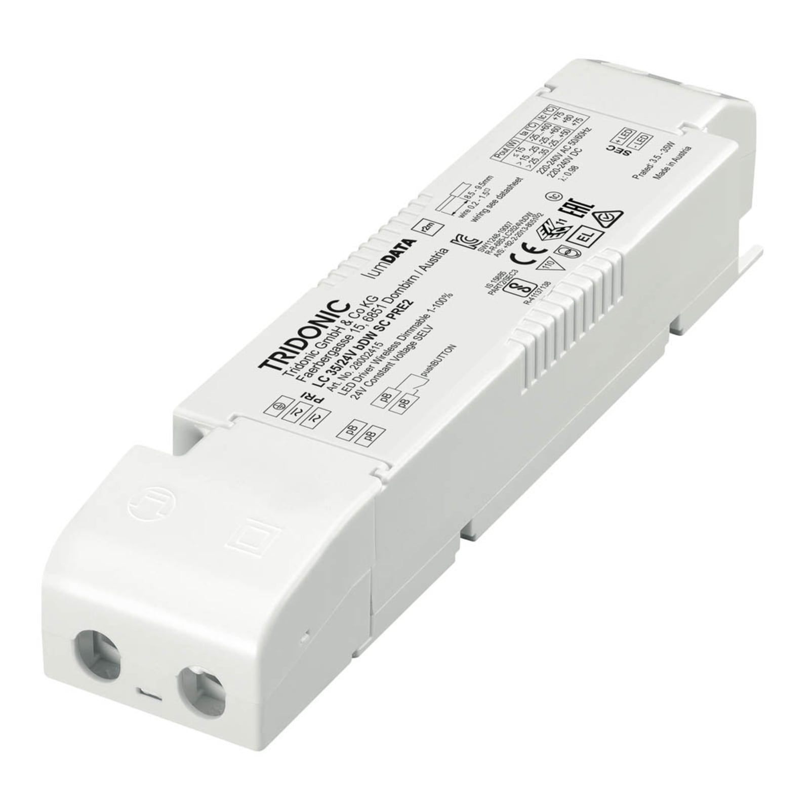 LED-driver LC 35W 24V dimbar basicDIM Wireless - TRIDONIC for trådløs styring