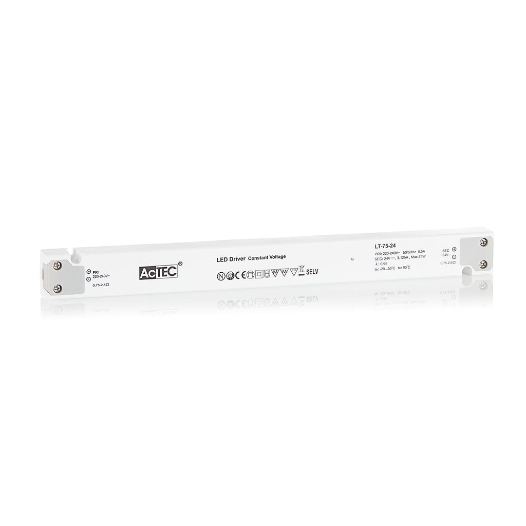 LED-driver LT konstantspenning 24V 75W IP20 AcTEC forfra