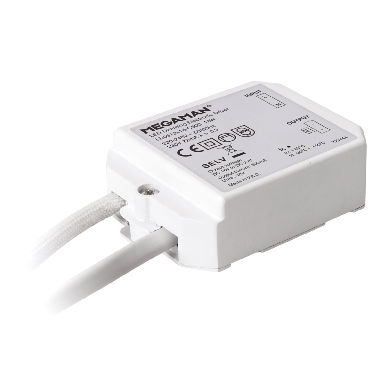 LED-driver for Rico HR dimbar U-DIM 9W 350mA MEGAMAN foran