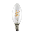 LED filament kronelysform E14 3W 2700K dimbar klar SEGULA forfra