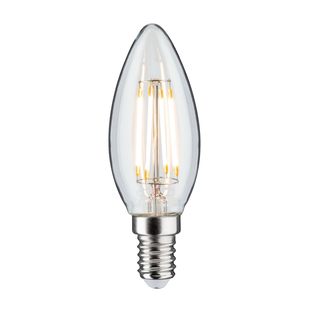 LED filament kronelysform E14 4,8W 2700K dimbar klar - Paulmann forfra