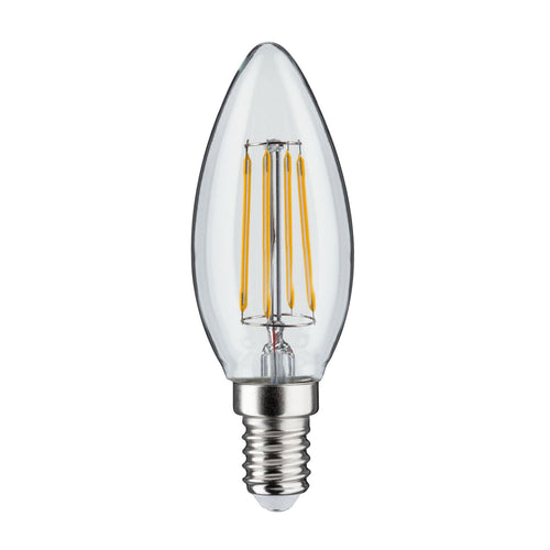 Bakside av LED filament kronelysform E14 4,8W 2700K dimbar klar - Paulmann