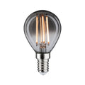 LED filamentpære E14 4W 1800K dimbar røykglass Paulmann forfra