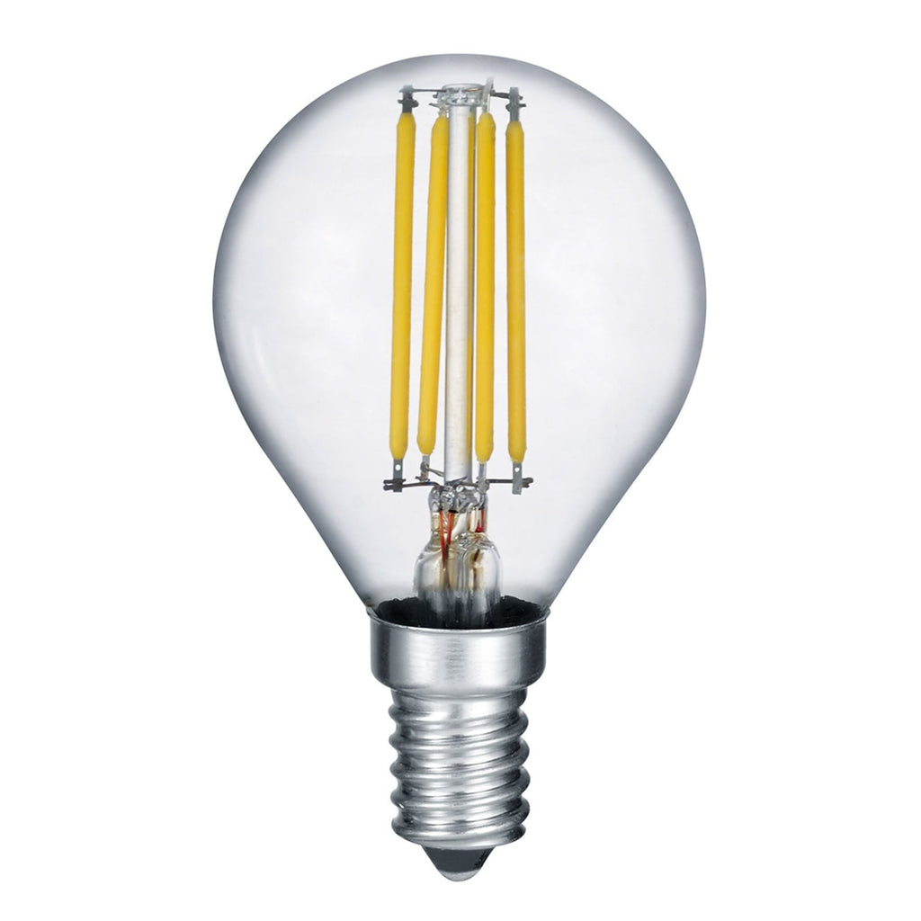 LED filamentpære E14 dråpeform 4W 2700K Switch Dim fra fronten