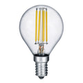 LED filamentpære E14 dråpeform 4W 2700K Switch Dim fra fronten