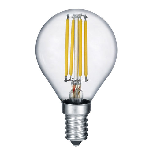 LED filamentpære E14 dråpeform 4W 2700K Switch Dim fra fronten