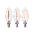 LED filamentpære E14 kronelysform 2,2W 3000K 3-pack Arcchio forfra