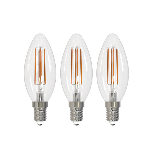 LED filamentpære E14 kronelysform 2,2W 3000K 3-pack Arcchio forfra