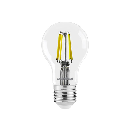 LED filamentpære E27 2,3W 2700K varmhvit 485 lm - Sylvania forfra