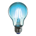 LED filamentpære E27 4,1W blå pæreform klar - Sylvania forfra