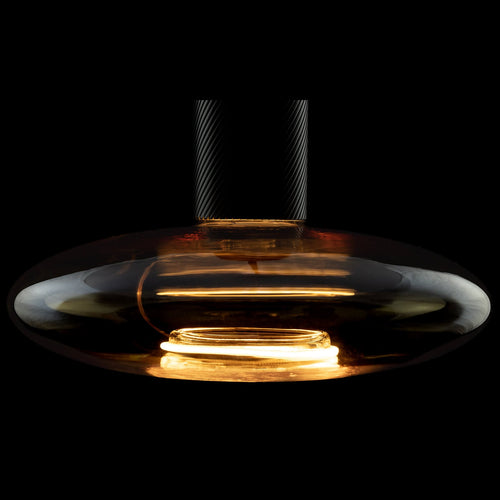 LED filamentpære E27 4W 2200K Floating Ufo dimbar gull detalj