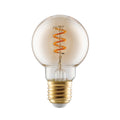 LED filamentpære E27 4W G60 2000K amber dimbar klar forfra