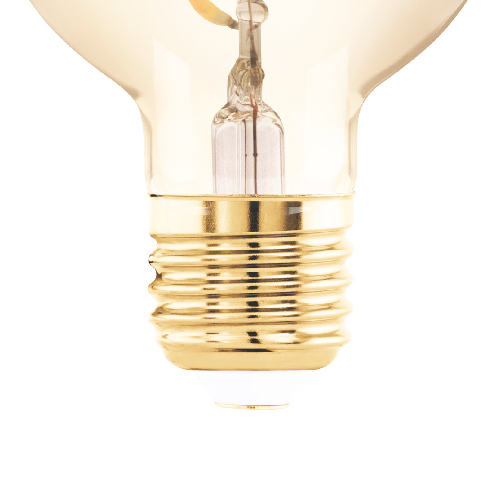 LED filamentpære E27 4W G60 2000K amber dimbar klar bakside