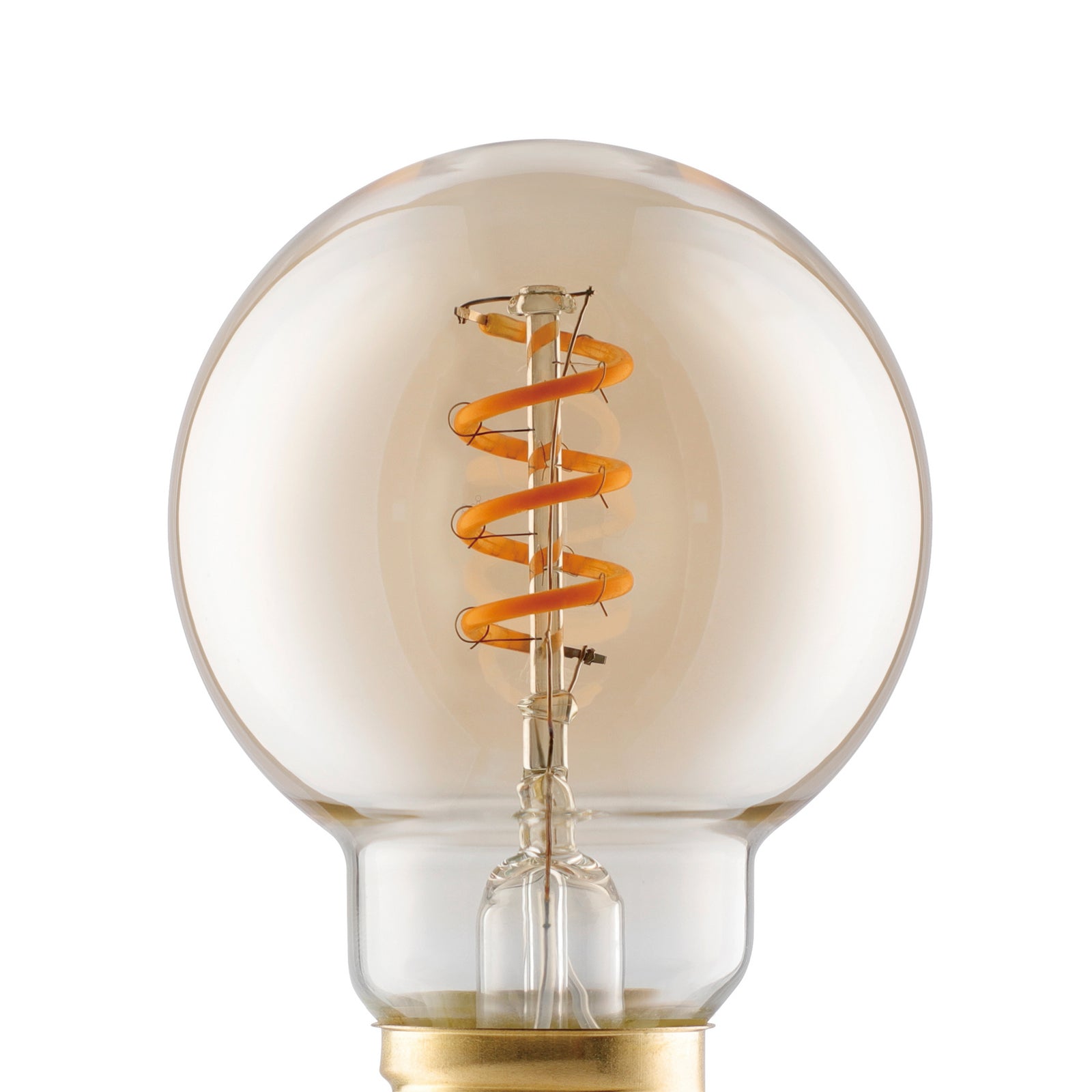 LED filamentpære E27 4W G60 2000K amber dimbar klar sideprofil