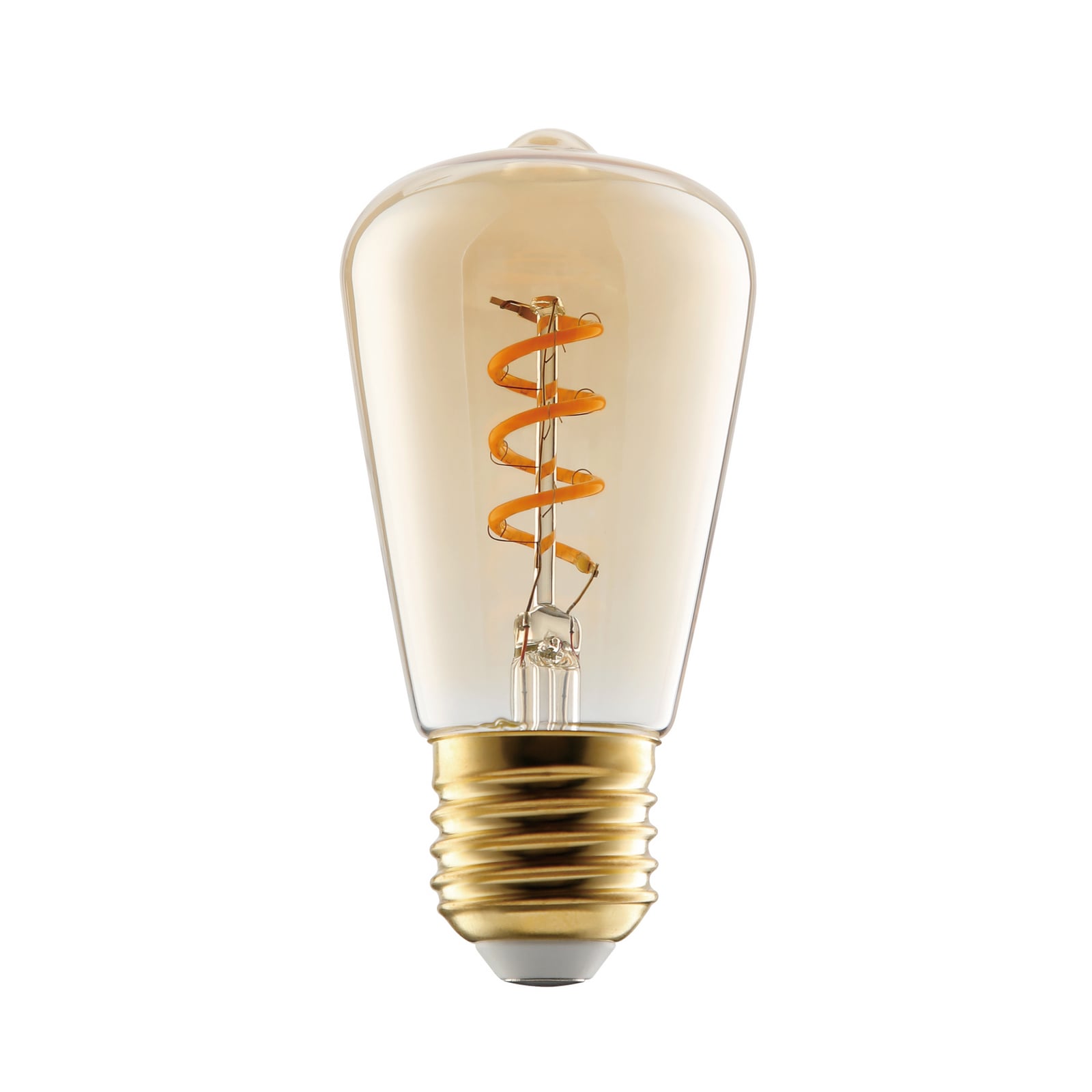 LED filamentpære E27 4W ST48 2000K dimbar amber forfra