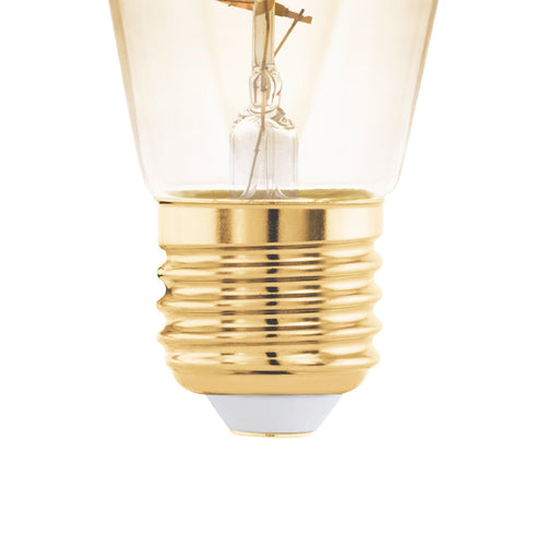 LED filamentpære E27 4W ST48 2000K dimbar amber bakside